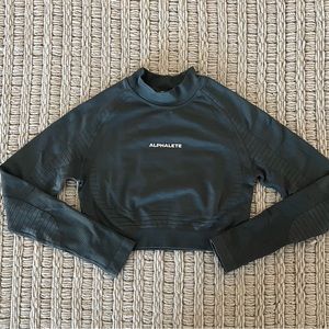 Alphalete ozone high neck LS crop